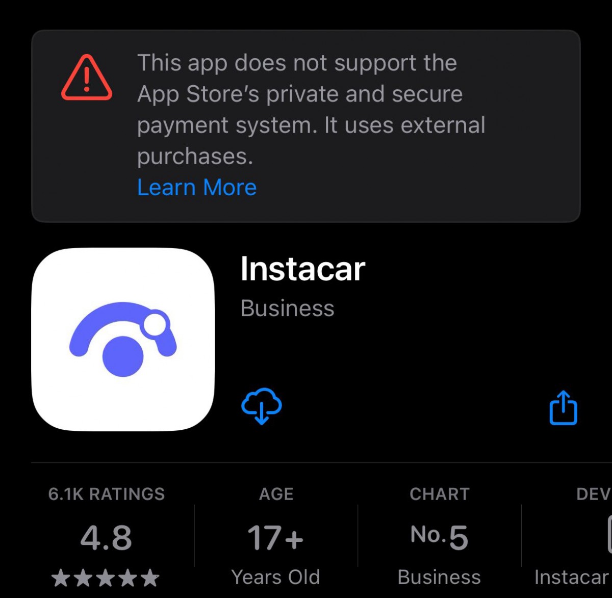 Apple now showing warnings on EU App Store apps with alternative payment options 
