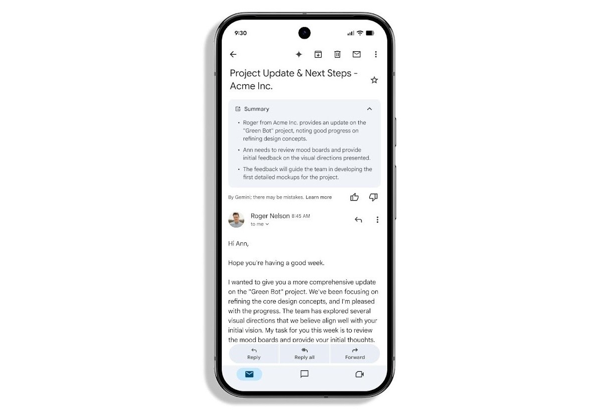 Gemini now summarizes Gmail emails automatically and by default