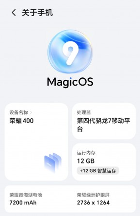 Honor 400 specs