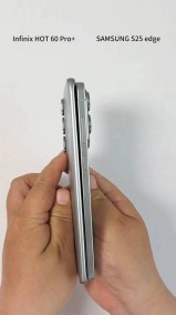 Infinix Hot 60 Pro+ measured against the Samsung Galaxy S25 Edge