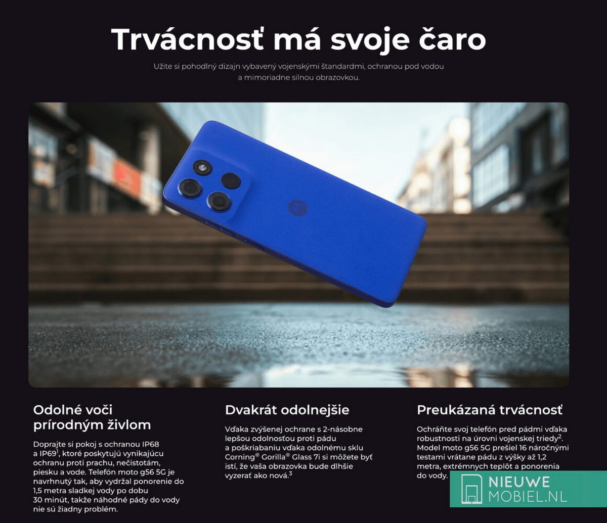 Motorola mistakenly lists the G56 early, confirms some of its specs