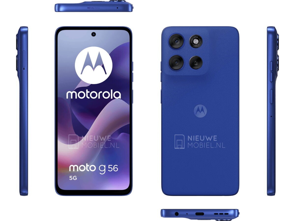 More Moto G56 renders leak showing three of its four colors