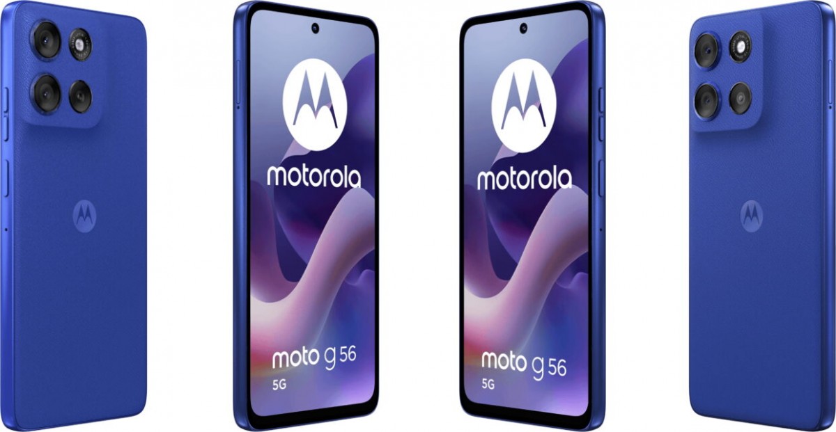 More Moto G56 renders leak showing three of its four colors