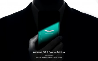 Realme teases the GT 7 Dream Edition co-designed with Aston Martin Aramco F1 team