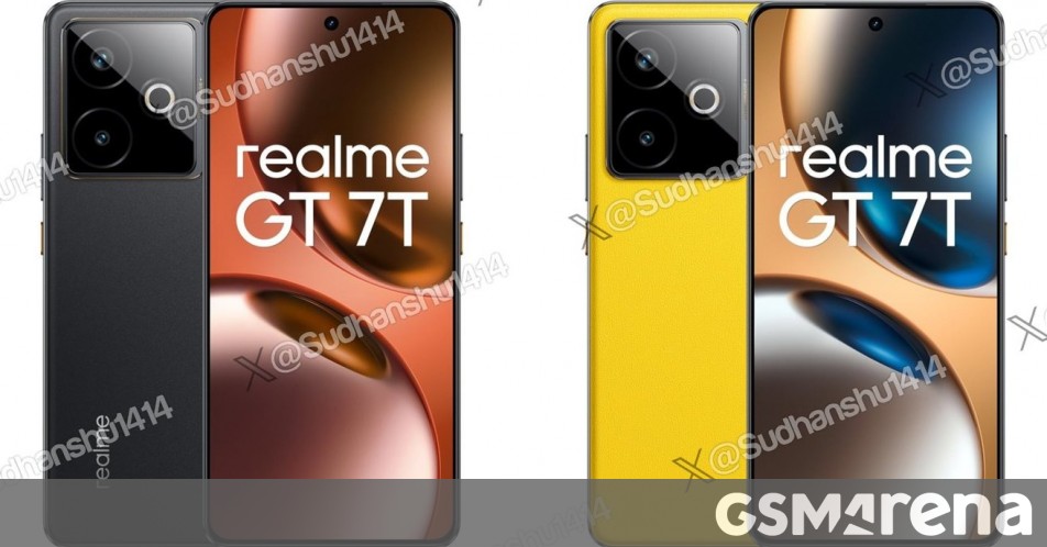 More Realme GT 7T renders leak showing all colors