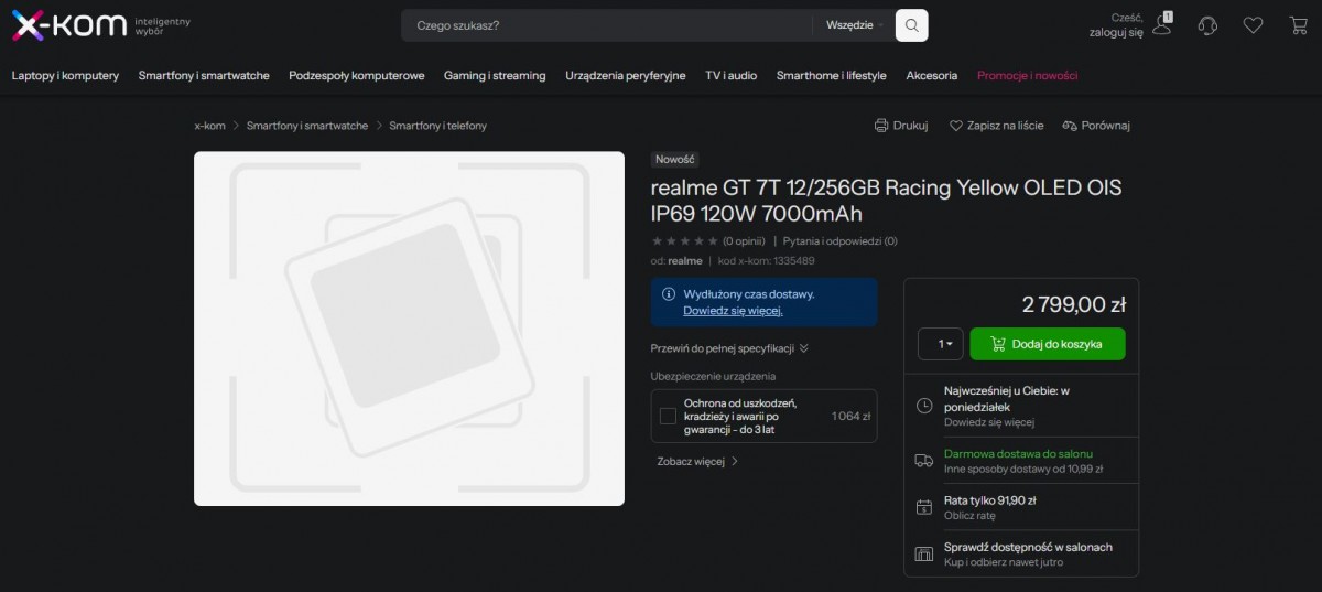 Realme GT 7T retailer listing sheds even more light on its pricing