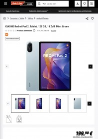 Redmi Pad 2 European retailer listings