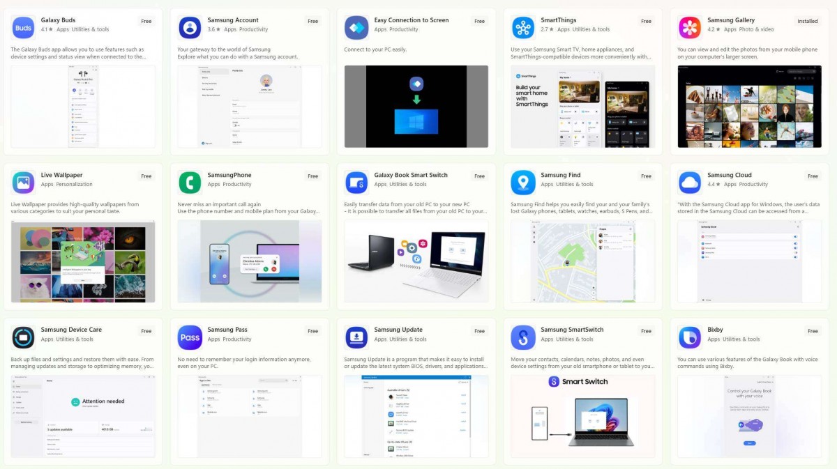 Samsung's Galaxy apps now work on non-Galaxy Windows laptops