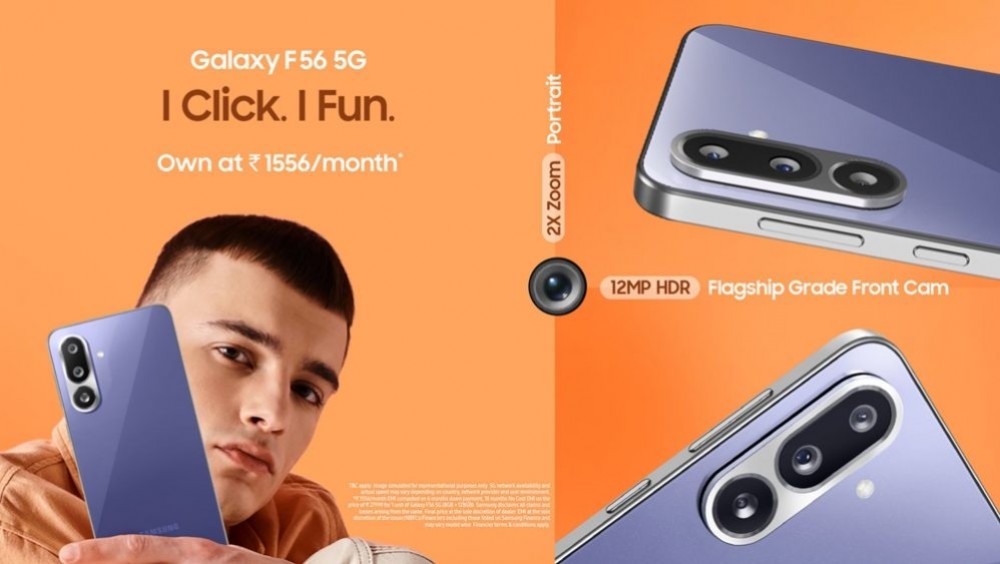 Samsung Galaxy F56 in Violet