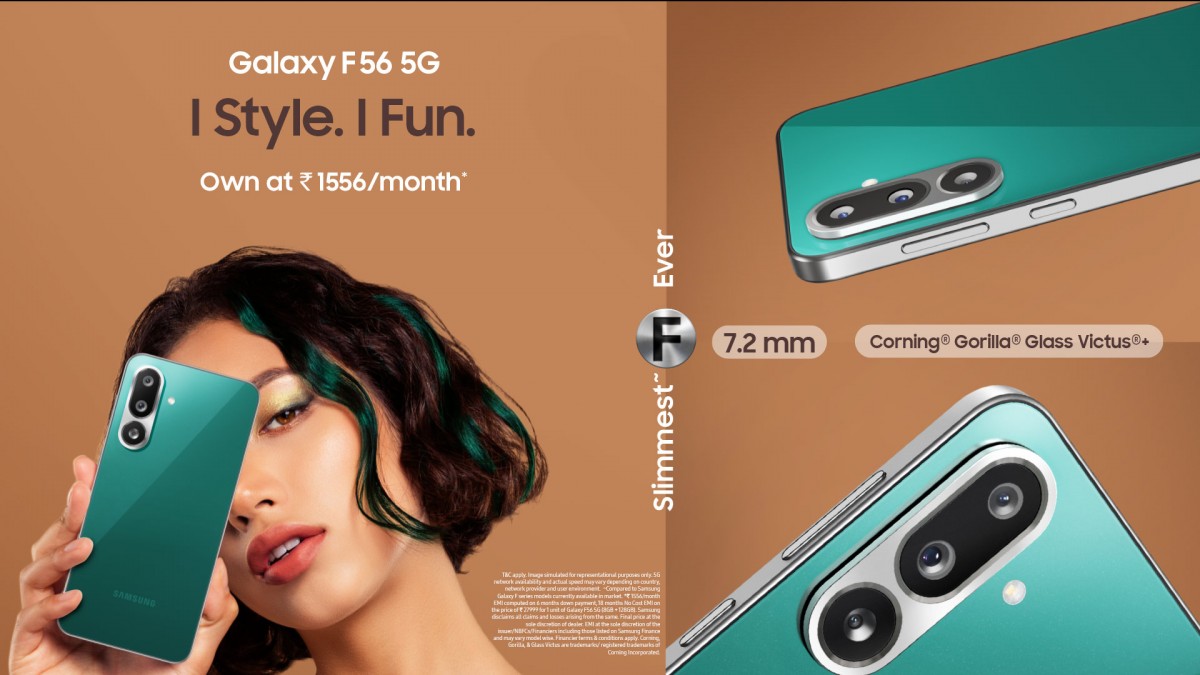Samsung Galaxy F56 in Green