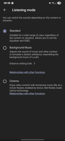 Sony app screenshots - Sony WH-1000XM6 hands-on review