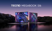 Tecno Megabook S16 laptop announced with AI smarts, 16-inch screen