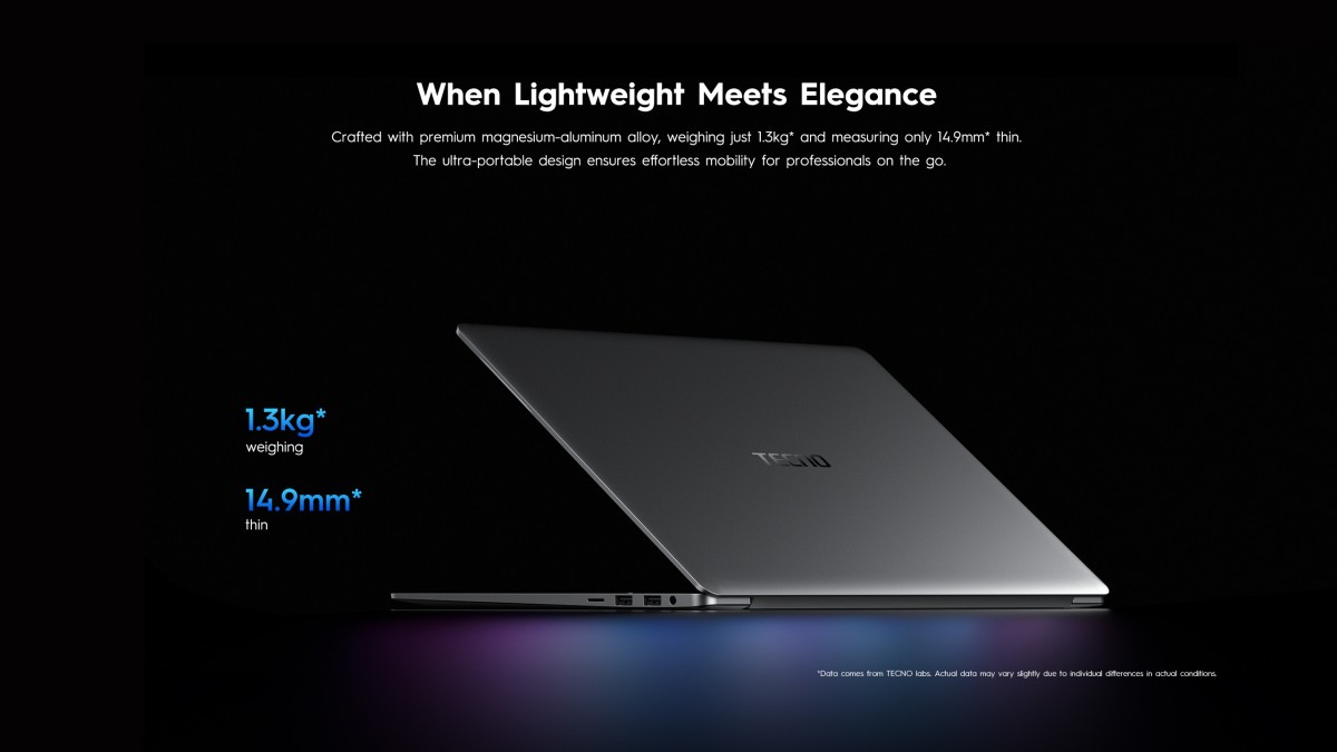 Tecno Megabook S16 laptop announced with AI smarts, 16-inch screen