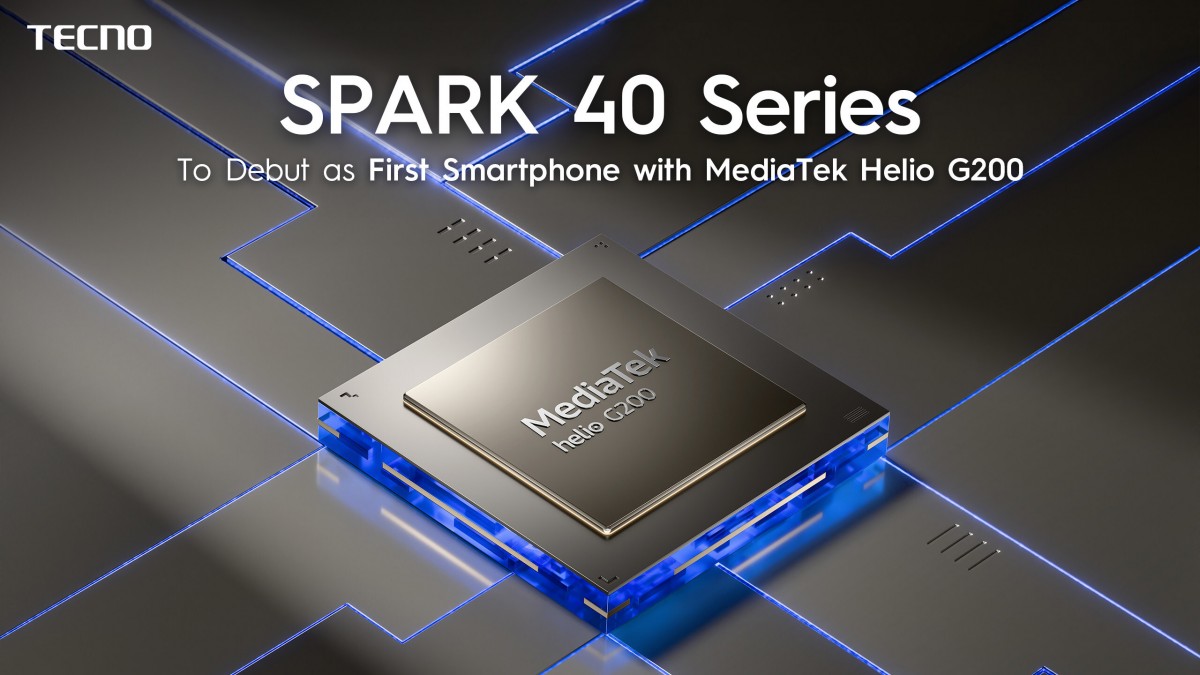 The Tecno Spark 40 Pro+ will be the first phone with the new Helio G200 chipset