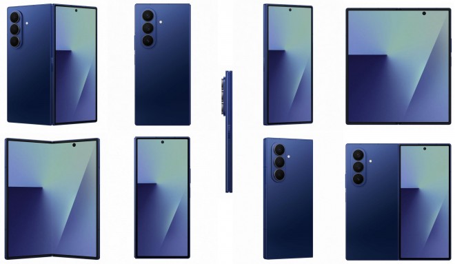 Galaxy Z Fold7 in Blue Shadow