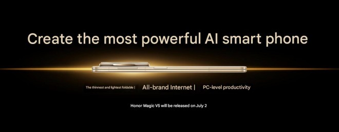 Honor Magic V5 teaser (machine translated from Chinese)
