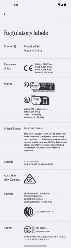 Nothing Phone (3) regulatory labels