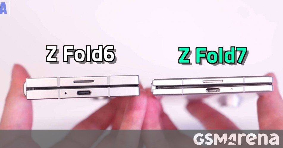 Video shows Galaxy Z Fold7 dummy side-by-side with the Z Fold6