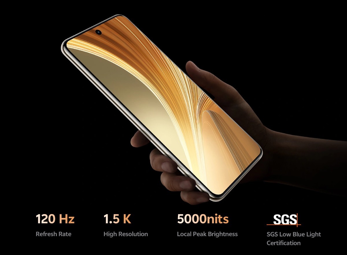 The vivo T4 Ultra has a quad-curved 6.67” 10-bit 120Hz OLED display