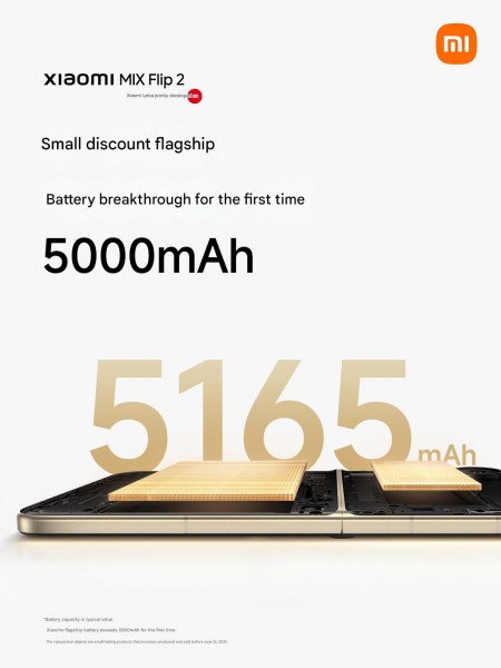 Mix Flip 2 is getting a 5,165mAh silicon carbon battery