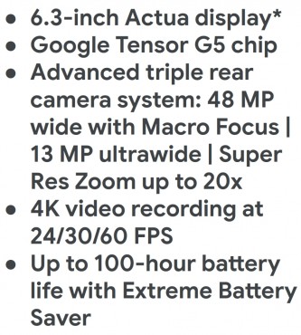 Google Pixel 10 (leaked details)