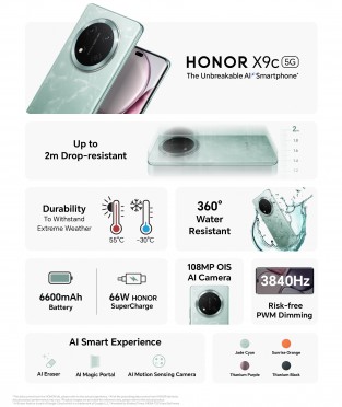 Honor X9c's features