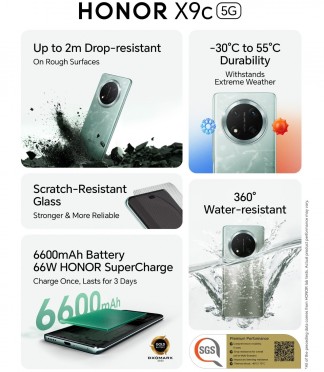 Honor X9c's features