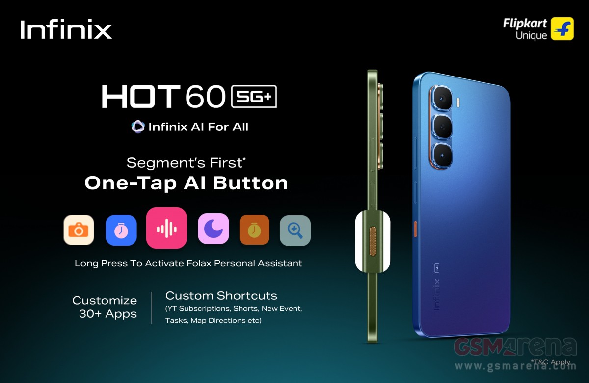Infinix Hot 60 5G+ is launching next week with 'One Tap AI Button'