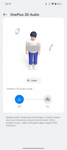 Audio settings