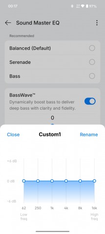 Audio settings