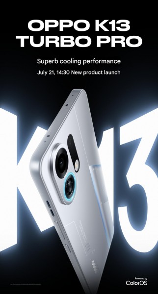 Oppo K13 Turbo series launch poster