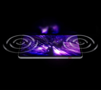 Stereo speakers and USB-C port with DisplayPort
