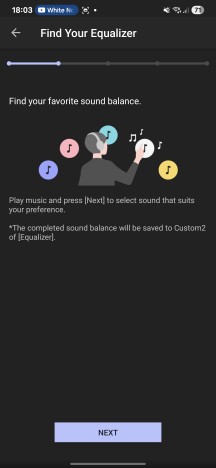 Sony Sound Connect app EQ settings. - Sony wh-1000XM6 review