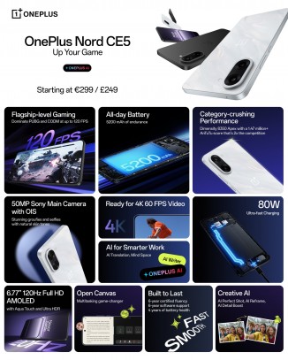 At a glance: OnePlus Nord CE5