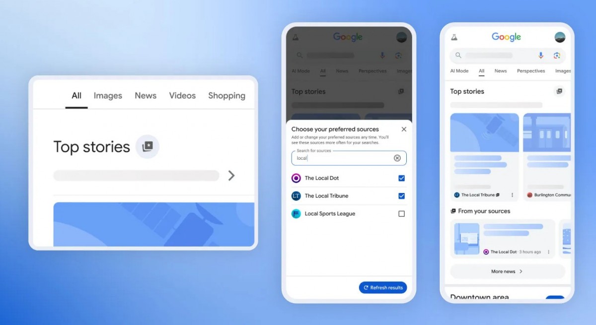 Google Search will show you more content from your Preferred Sources