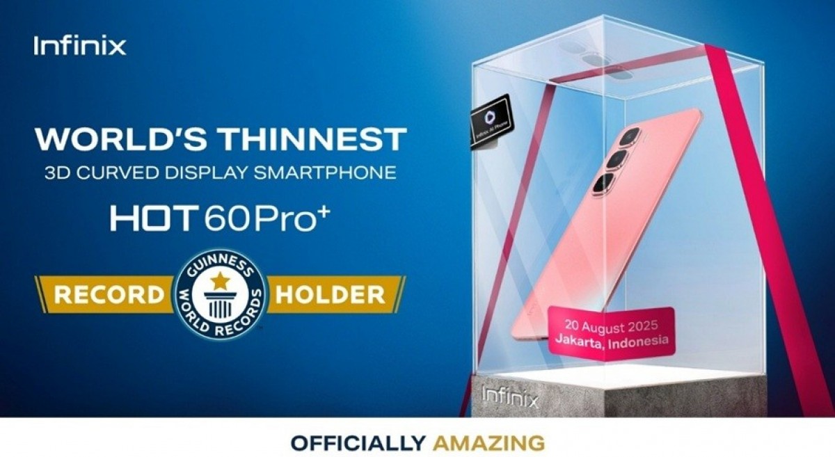 Infinix Hot 60 Pro+ bags Guinness World Record as the world's thinnest 3D curved display smartphone