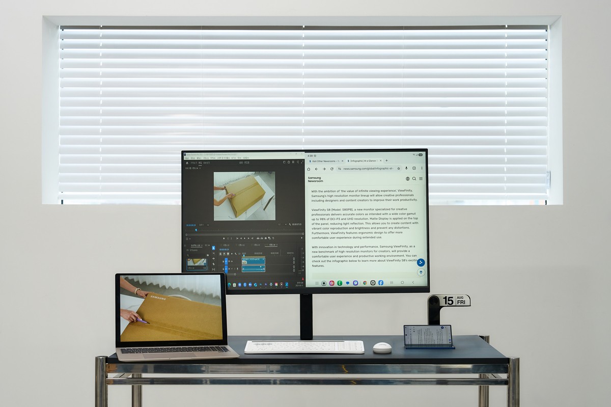 Samsung launched its first 37-inch viewfinity S8 monitor