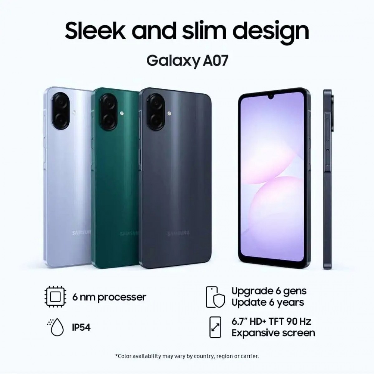 Samsung Galaxy A07 Color Options And Specifications Leaked GSMArena 