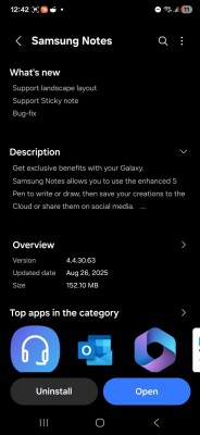 Samsung Notes v4.4.30.63 changelog