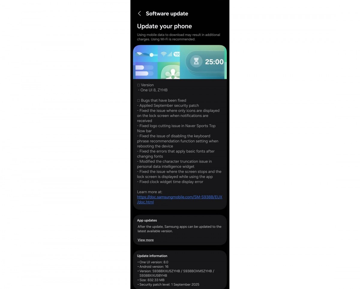 Samsung Galaxy S25 devices receive another One UI 8 beta