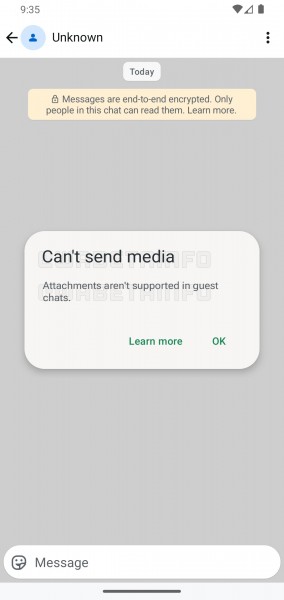 WhatsApp guest chat