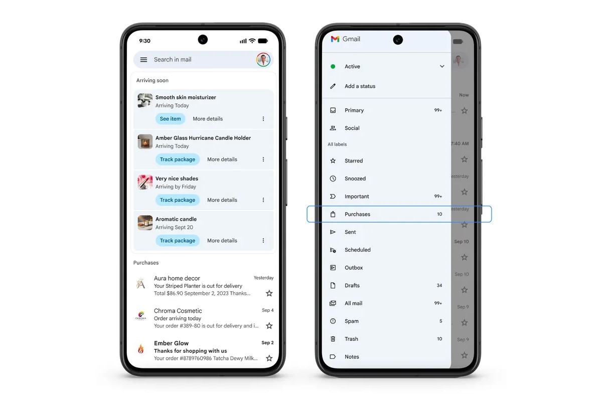 Gmail gets a new purchase scenario and more relevant promotion tab