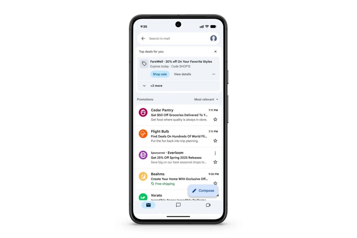 Gmail gets a new purchase scenario and more relevant promotion tab