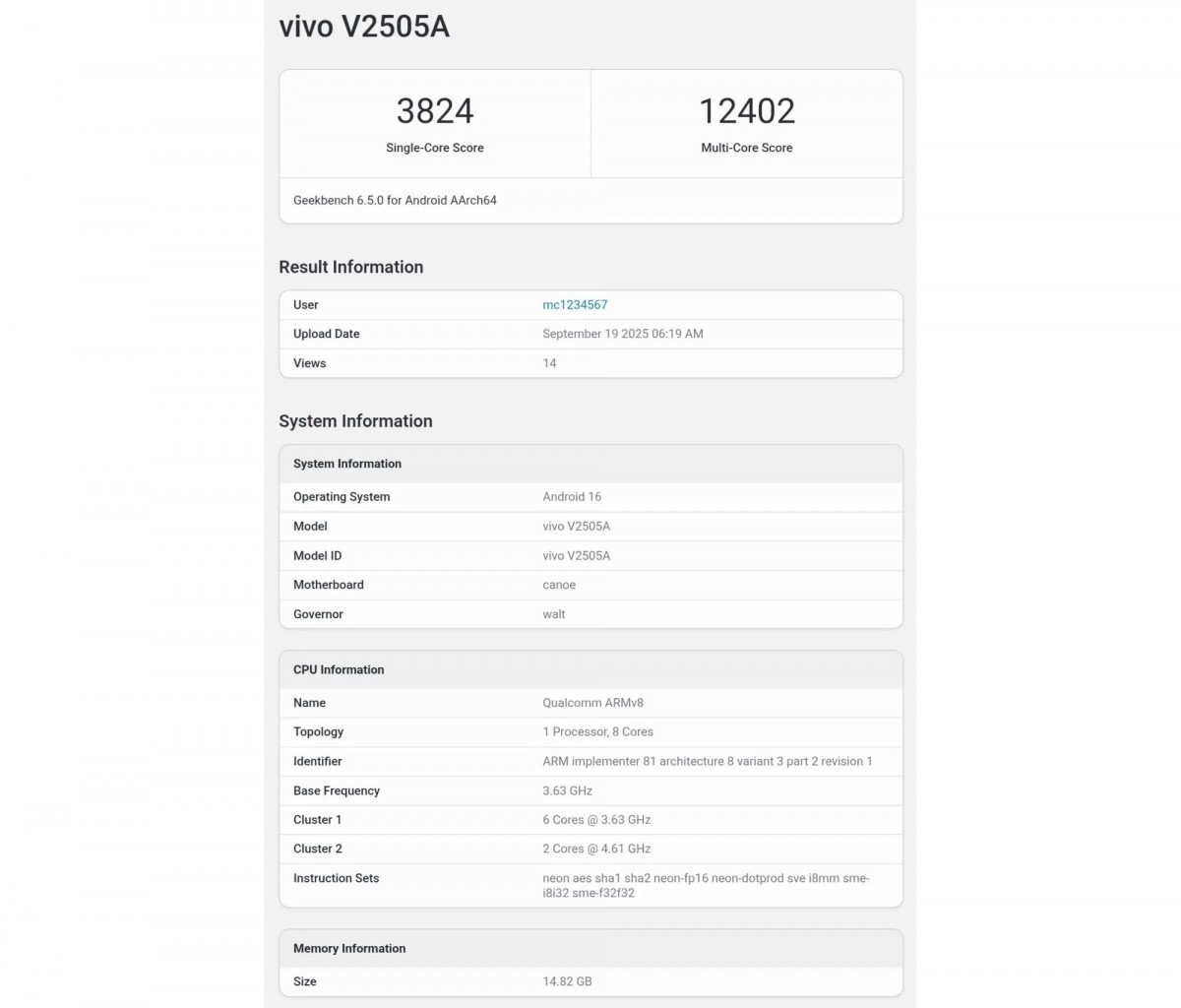 iQOO 15 visits Geekbench and sets new record, built-in Q3 gaming chip to be detailed soon
