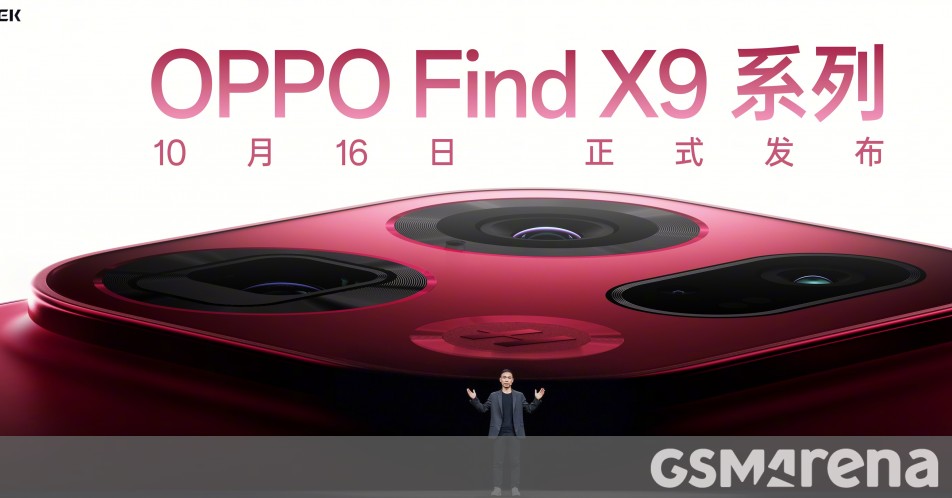 Oppo Find X9 series to launch on October 16 with ColorOS 16, Dimensity 9500 SoC
