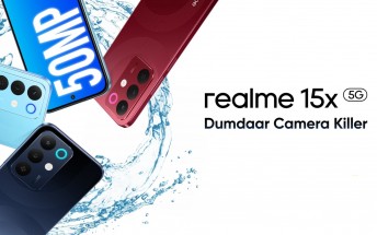 Realme 15x arrives with a 144Hz screen, an 'IP69 Pro' rating, and a 7,000 mAh battery