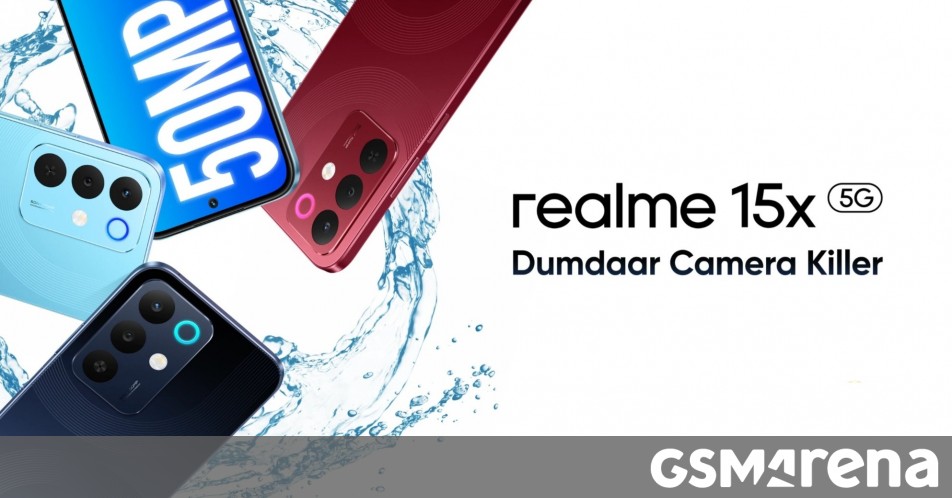 Realme 15x arrives with a 144Hz screen, an 'IP69 Pro' rating, and a 7,000 mAh battery