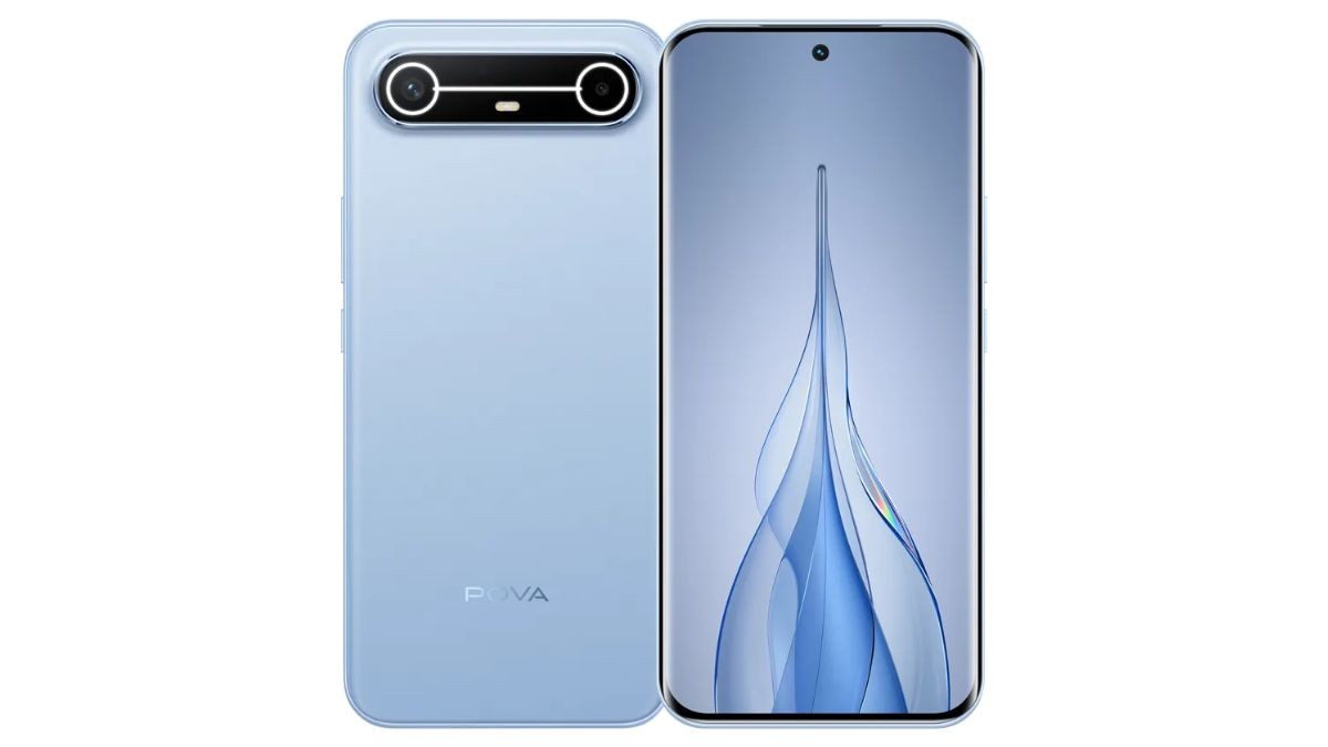 Tecno Pova Slim in Sky Blue color