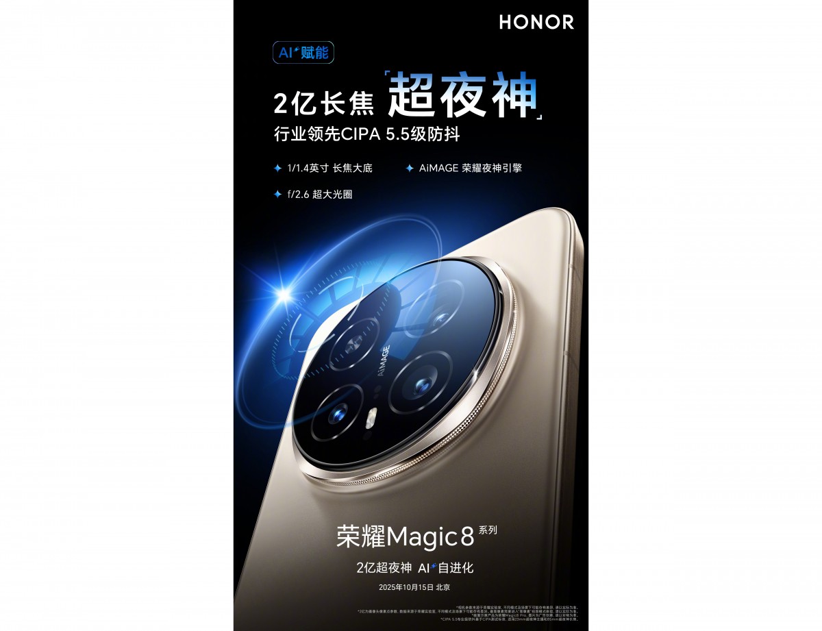 Honor's new teaser reveals the telephoto camera of the Magic 8 Pro