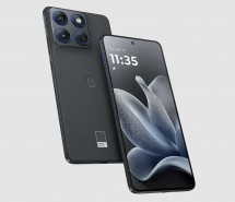 Motorola Edge 70 in Pantone Gadget Grey, Pantone Lily Pad and Pantone Bronze Green